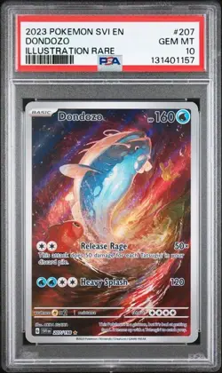 PSA 10 GEM MINT Dondozo Scarlet & Violet Illustration Rare 2023 Pokemon 207/198 - Image 1