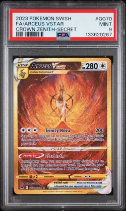 PSA 9 MINT Arceus VSTAR Crown Zenith Secret Full Art Holo 2023 Pokemon GG70 - Image 1