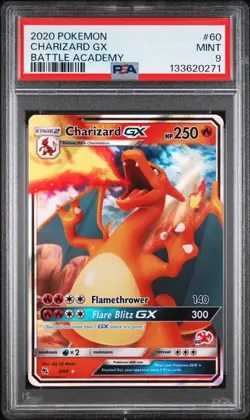 PSA 9 MINT Charizard GX Battle Academy #60 Hidden Fates 2020 Holo Pokemon 9/68 - Image 1
