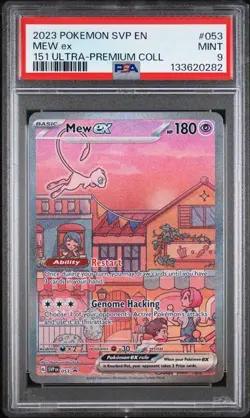 PSA 9 MINT Mew EX 151 English UPC Promo Full Art Holo 2023 Pokemon SVP 053 - Image 1