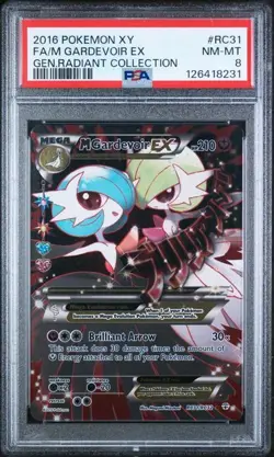 PSA 8 NM-MT M Gardevoir EX Generations Radiant Collection 2016 Holo Pokemon RC31 - Image 1