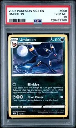 PSA 10 GEM MINT Umbreon McDonalds M24 2025 Pokemon 009/015 - Image 1