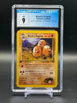 CGC 9 Brock's Dugtrio Gym Challenge 1st Edition Pokemon 22/132 - Image 1