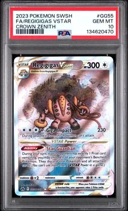 PSA 10 GEM MINT Regigas VSTAR Crown Zenith Full Art Holo Pokemon GG55 - Image 1