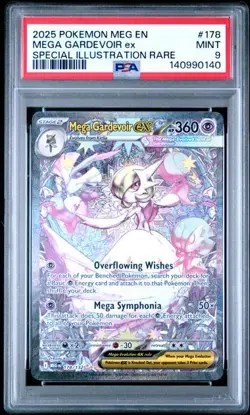 PSA 9 MINT Mega Gardevoir ex Mega Evolution SIR Holo 2025 Pokemon 178/132 - Image 1