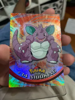 2000 Pokemon Topps Chrome Nidoking #34 Mint - Image 1