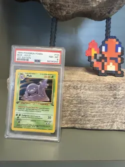 Pokemon TCG 1999 Muk Holo Rare Fossil PSA 8 1st Edition #13/62 English - Image 2