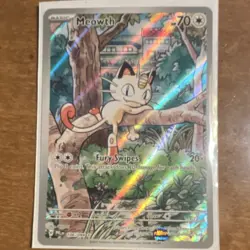Pokemon Meowth Holo Illustration Rare 106/094 Phantasmal Flames 70 HP - Image 1