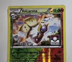 Pokemon Volcarona #15 Steam Siege 4th Place Pokemon League- NM - Image 2