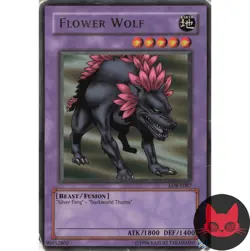 Yugioh Flower Wolf LOB-E087 Rare HP - Image 1