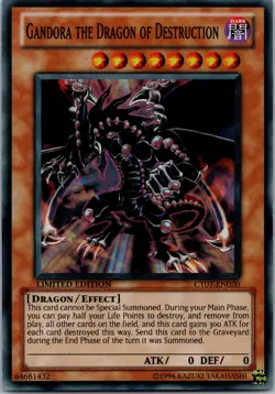 Yugioh Gandora the Dragon of Destruction CT07-EN020 Limited Edition Super NM - Image 1