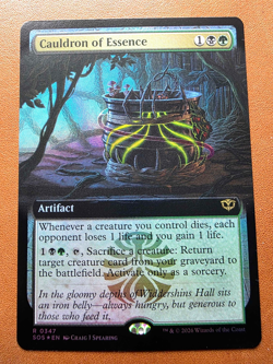 Cauldron of Essence (Extended Art) 347 NM FOIL Secrets of Strixhaven MTG B - Image 1