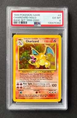 Charizard Base Set Holo 1999-2000 4th Print - 4/102 - PSA 6 - Pokemon TCG Card - Image 1
