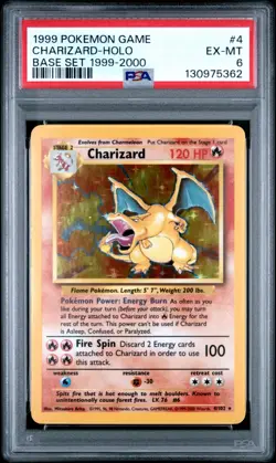 Charizard Base Set Holo 1999-2000 4th Print - 4/102 - PSA 6 - Pokemon TCG Card - Image 4
