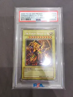 Yugioh 2003 GBA Promo Egyptian God Cards Winged Dragon of Ra PSA 9 - SCR - Image 1