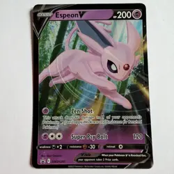 Pokemon TCG Espeon V SWSH201 Sword & Shield Black Star Promo Holo LP/NM Card - Image 1