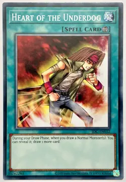 IOC-EN032 Heart of the Underdog - Common Unlimited Near Mint YuGiOh Card - Image 1
