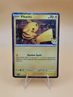 Pikachu 051/162 2026 Pokemon Day Stamped Promo Holo Card TCG - Image 1