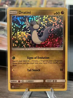 Pokemon TCG Dratini 9/12 Holo Dragon HP60 2018 Lightly Played Card English - Image 1