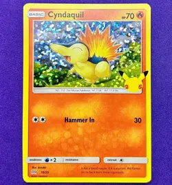 Cyndaquil 010/025 | McDonald's 25th Anniversary Promos | Pokemon Card Holo | MP - Image 1