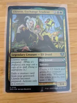 MTG Lluwen, Exchange Student Pest Friend (FOIL) 0199 Secrets of Strixhaven M/NM - Image 1