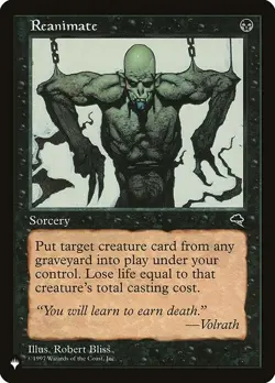 [MTG] Reanimate (TMP-151) (PLST) NM - Image 1