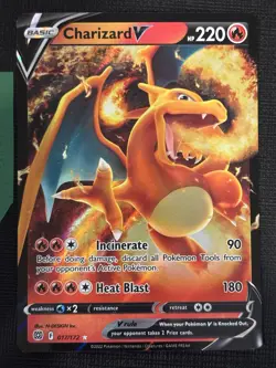 2022 POKEMON BRILLIANT STARS CHARIZARD V 017/172 ULTRA RARE - Image 1