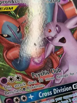 Espeon & Deoxys GX 72/236 Unified Minds Ultra Rare Pokemon TCG - Image 3