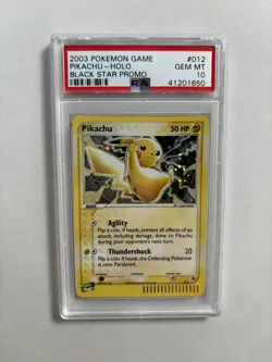 PSA 10 Pokemon Pikachu Holo Black Star Promo 2003 #012 Gem Mint - Image 3