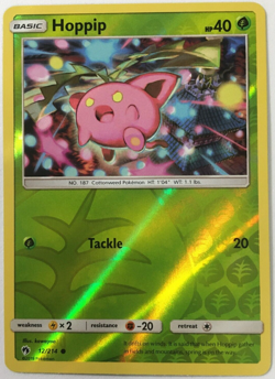 Pokemon - HOPPIP 12/214 - Reverse Holo - Lost Thunder - NM/M - Image 1