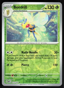 BEEDRILL ( MEW 015/165 ) REVERSE HOLO - Pokemon - 2023 NISIMONO LP - Image 1