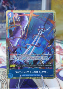 One Piece TCG Gum-Gum Giant Gavel OP03-055 Best Selection Vol.2 Alt Art - Image 1
