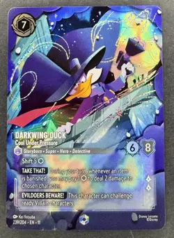 Disney Lorcana Winterspell Darkwing Duck Cool Under Pressure Enchanted 239/204 - Image 2