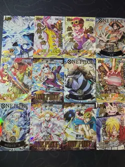 One Piece 12 Collectible Character Anime Ultra Premium Thick Cards Ace XP - Image 1