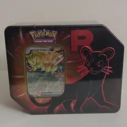 Pokemon Team Rocket Tin Persian Metal Deck Box for Trading Card Game 2023 - Image 1