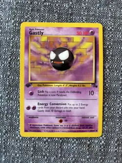 1999 Pokemon Fossil Gastly 1st Edition #33/62 LP+ WoTC - Image 1