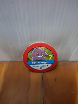 Pokemon Master Trainer Red Chip #94 Gengar 1998 Nintendo Board Game Part Pog - Image 2