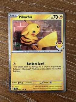 Pikachu (Pokemon Day 2026) 051/162 Cosmos Holo Pokemon Card TCG NM - Image 1