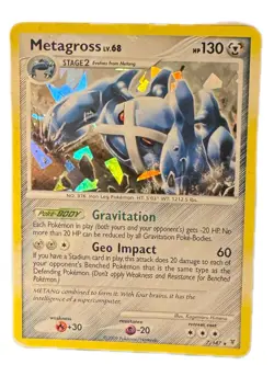 Metagross Lv.68 Holo Rare Pokemon Card EX Era HP/DMG 7/147 Cracked Ice - Image 1