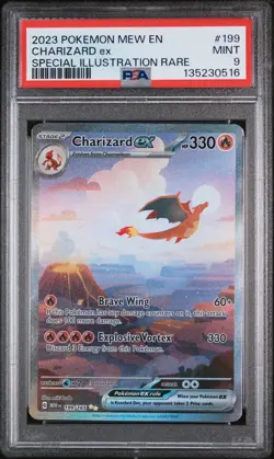 Charizard Ex Special Illustration Rare Pokemon Mew En-151 199/165 PSA 9 - Image 1
