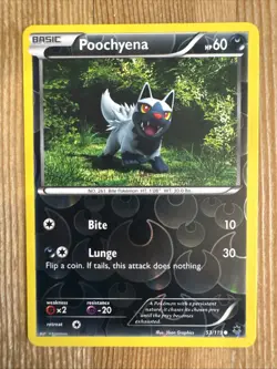 Poochyena 53/119 2014 Phantom Forces Pokemon Card TCG Reverse Holo Common - VLP - Image 1