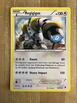 Pokemon TCG Regigigas Phantom Forces 86/119 Holo Holo Rare LP - Image 1