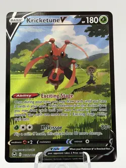 Pokemon TCG Silver Tempest Kricketune V TG12/TG30 Ultra Rare Holo - Image 1