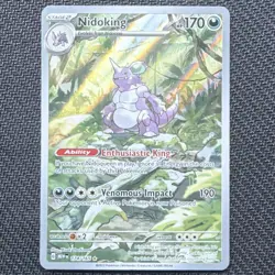 Pokemon Nidoking Illustration Rare Full Art Holo 174/165 SV 151 English 2023 - Image 1