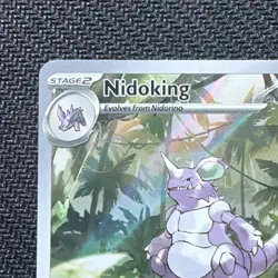 Pokemon Nidoking Illustration Rare Full Art Holo 174/165 SV 151 English 2023 - Image 2