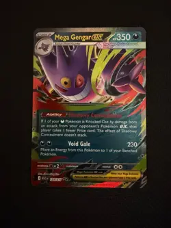 Mega Gengar ex 056/094 Double Rare Phantasmal Flames Pokemon Near Mint - Image 1