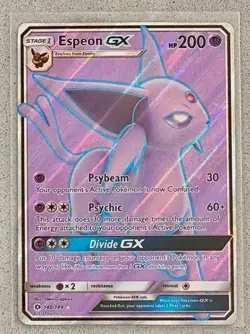 Pokemon Espeon GX (Full Art) 140/149 SM Base Set Holo - Image 1