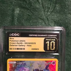 Pokemon Mew GG10/GG70 Crown Zenith Galarian Gallery Ultra Rare Holo CGC 10 - Image 3