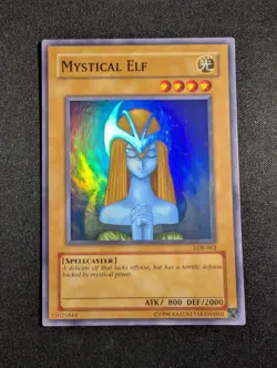 Yugioh - Mystical Elf LOB-062 Unlimited Super Rare NM - Image 1