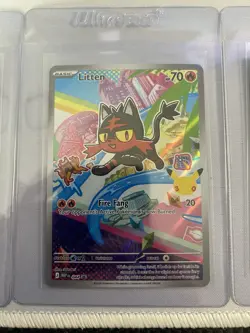 Pokemon MEP Holo Rowlet, Litten, Popplio Lot Basic Card Set 3 Cards 2026 - Image 3